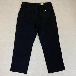 CAT Caterpillar Utility Work Pants Mens 38 x 30 Black Flex Waistband Cell Pocket
